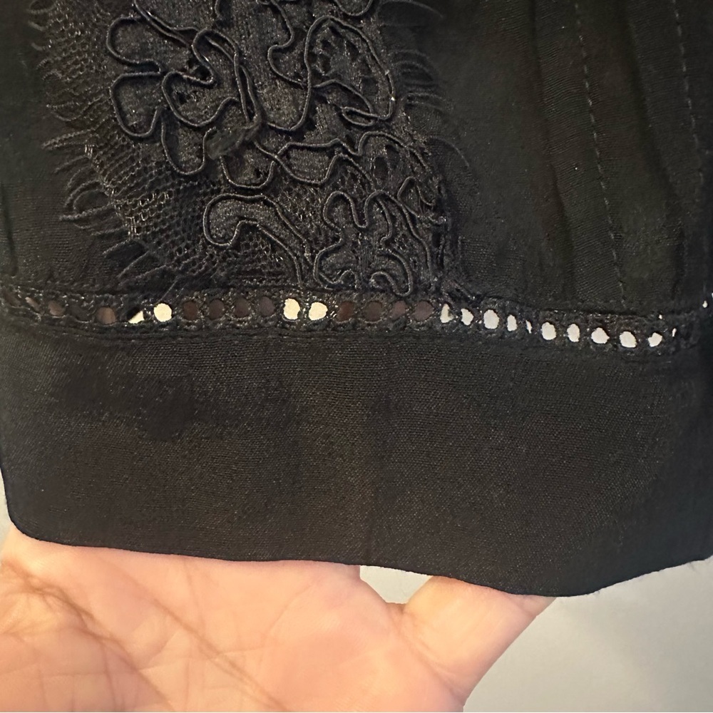 The Drop Womens Joylin Lace Inset Feminine Top Size Medium NWT - Picture 8 of 16